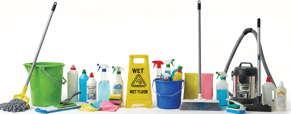 Cleaning items spread