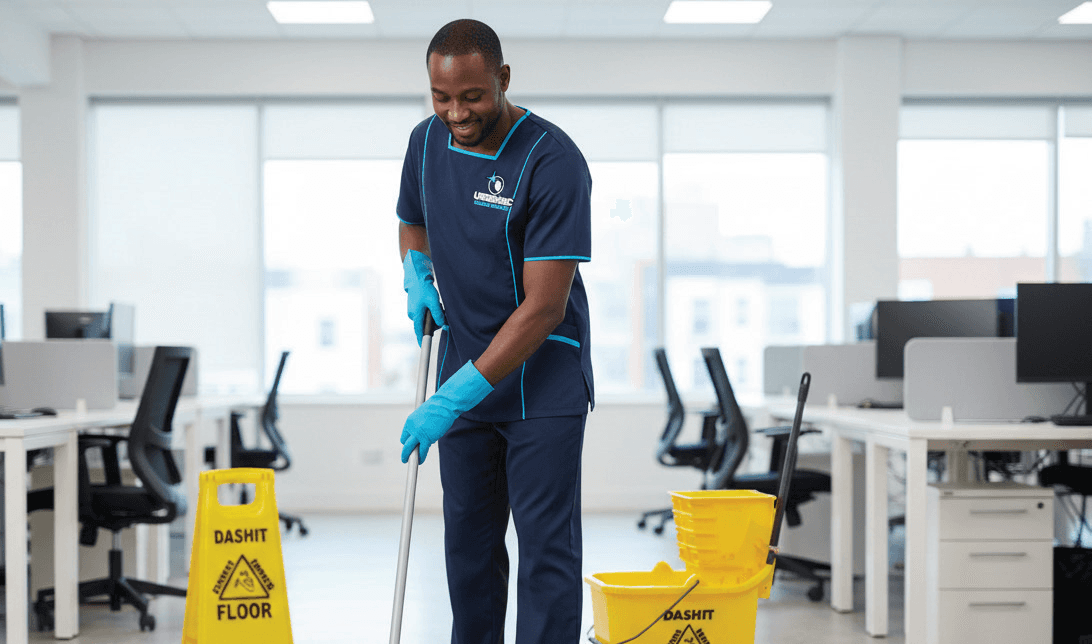 Cleaned corporate lobby with Urbanac crew